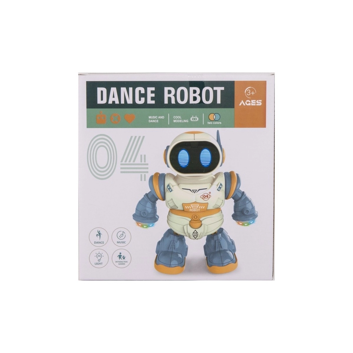 ربات آدم آهنی موزیکال و چراغدار رقاص 6678 DANCE ROBOT 